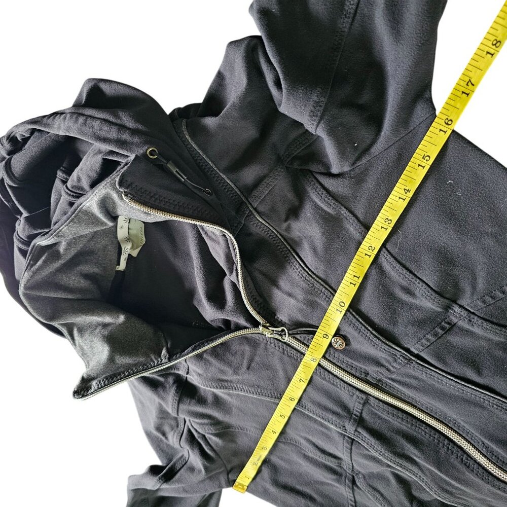 Athleta Women's Athletic Zip Hoodie Jacket Black Hooded size XS - Picture 13 of 13